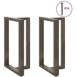 Gambe Tavolo Bar Forma t 2 pz Naturale 60x35x(91-92)cm Acciaio Vidaxl 518129