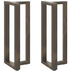 Gambe per tavolo da bar a forma di t 2 pz nere 40x35x(100-101) cm in acciaio Vidaxl