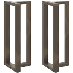Gambe per tavolo da bar a forma di t 2 pz nere 50x35x(100-101) cm in acciaio Vidaxl