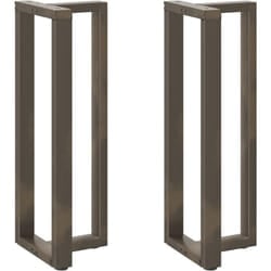 Gambe per tavolo da bar a forma di t 2 pz nere 40x35x(110-111) cm in acciaio Vidaxl