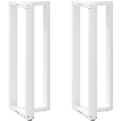 Gambe per tavolo da bar a forma di t 2 pz bianche 50x35x(110-111) cm in acciaio Vidaxl