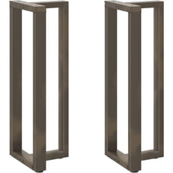 Gambe Tavolo Bar a t 2 pz Naturale 50x35x(111-112) cm Acciaio Vidaxl 615576