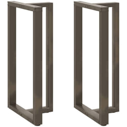 Gambe Tavolo Bar a t 2 pz Naturale 60x35x(111-112) cm Acciaio Vidaxl 331663