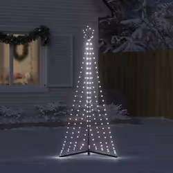 vidaXL Albero di Natale a LED 339 LED Bianco Freddo 182 cm - Vista aggiuntiva 3