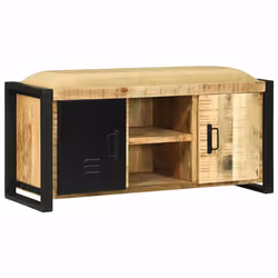 vidaXL Cabinet Panchina Marrone Legno massello di mango - Vista aggiuntiva 2