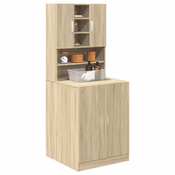 vidaXL Mobili Lavatrice 2pz Rovere Sonoma in Legno Multistrato - Vista aggiuntiva 3