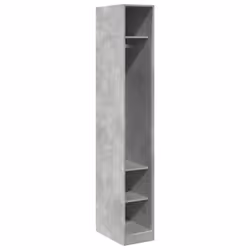 vidaXL Armadio Grigio Cemento 30x50x200 cm in Legno Multistrato - Vista aggiuntiva 2