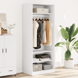 vidaXL Armadio Bianco 80x50x200 cm in Legno Multistrato