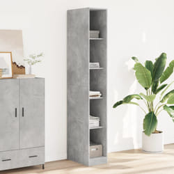 vidaXL Armadio Grigio Cemento 30x50x200 cm in Legno tecnico