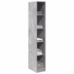 vidaXL Armadio Grigio Cemento 30x50x200 cm in Legno tecnico - Vista aggiuntiva 3