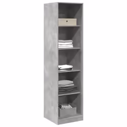 vidaXL Armadio Grigio Cemento 50x50x200 cm in Legno tecnico - Vista aggiuntiva 3