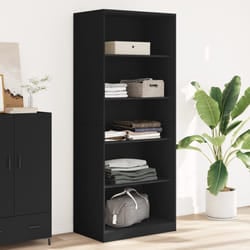 vidaXL Armadio Nero 80x50x200 cm in Legno tecnico