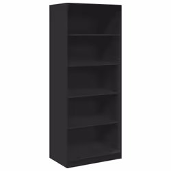 vidaXL Armadio Nero 80x50x200 cm in Legno tecnico - Vista aggiuntiva 2