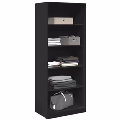 vidaXL Armadio Nero 80x50x200 cm in Legno tecnico - Vista aggiuntiva 3