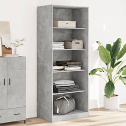 vidaXL Armadio Grigio Cemento 80x50x200 cm in Legno tecnico