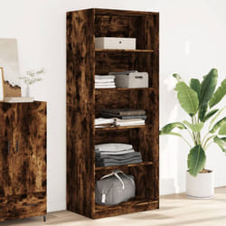 Armadio Rovere Fumo 80x50x200 cm in Legno Multistrato Vidaxl 837026