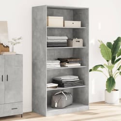 vidaXL Armadio Grigio Cemento 100x50x200 cm in Legno tecnico