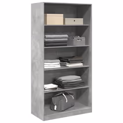 vidaXL Armadio Grigio Cemento 100x50x200 cm in Legno tecnico - Vista aggiuntiva 3