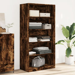 Armadio Rovere Fumo 100x50x200 cm in Legno Multistrato Vidaxl 939984