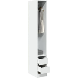 Armadio Bianco 30x50x200 cm in Legno Multistrato Vidaxl 572887