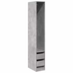 vidaXL Armadio Grigio Cemento 30x50x200 cm in Legno Multistrato - Vista aggiuntiva 2