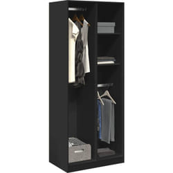 Armadio Nero 80x50x200 cm in Legno Multistrato Vidaxl 387403
