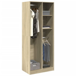 vidaXL Armadio Rovere Sonoma 80x50x200 cm in Legno Multistrato