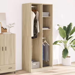 vidaXL Armadio Rovere Sonoma 80x50x200 cm in Legno Multistrato - Vista aggiuntiva 3