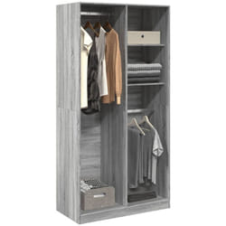 Armadio Grigio Sonoma 100x50x200 cm in Legno Multistrato Vidaxl 235508