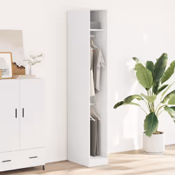 vidaXL Armadio Bianco 30x50x200 cm in Legno Multistrato - Vista aggiuntiva 3
