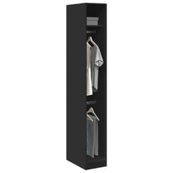 vidaXL Armadio Nero 30x50x200 cm in Legno Multistrato
