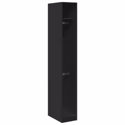 vidaXL Armadio Nero 30x50x200 cm in Legno Multistrato - Vista aggiuntiva 2