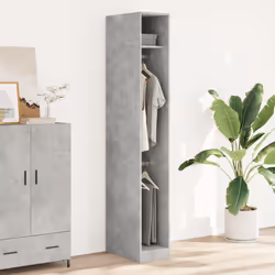 vidaXL Armadio Grigio Cemento 30x50x200 cm in Legno Multistrato - Vista aggiuntiva 3