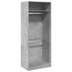 vidaXL Armadio Grigio Cemento 80x50x200 cm in Legno Multistrato - Vista aggiuntiva 2