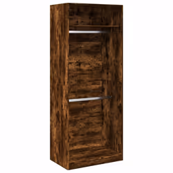 vidaXL Armadio Rovere Fumo 80x50x200 cm in Legno Multistrato - Vista aggiuntiva 2