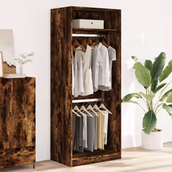 vidaXL Armadio Rovere Fumo 80x50x200 cm in Legno Multistrato - Vista aggiuntiva 3
