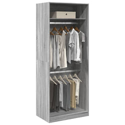 vidaXL Armadio Grigio Sonoma 80x50x200 cm in Legno Multistrato