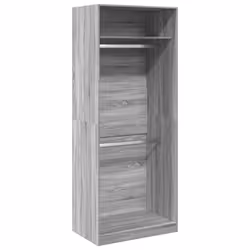 vidaXL Armadio Grigio Sonoma 80x50x200 cm in Legno Multistrato - Vista aggiuntiva 2