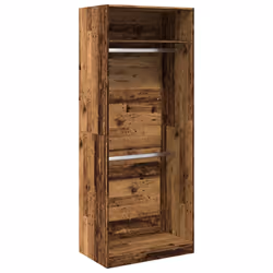 vidaXL Armadio Legno Antico 80x50x200 cm in Legno Multistrato - Vista aggiuntiva 2