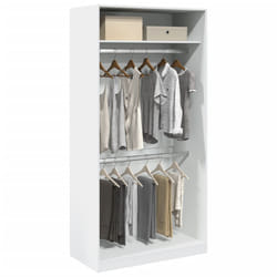 vidaXL Armadio Bianco 100x50x200 cm in Legno Multistrato
