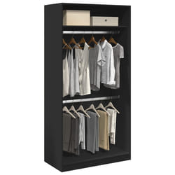 vidaXL Armadio Nero 100x50x200 cm in Legno Multistrato