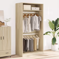 vidaXL Armadio Rovere Sonoma 100x50x200 cm in Legno Multistrato - Vista aggiuntiva 3