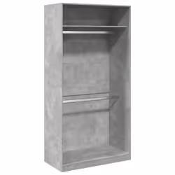 vidaXL Armadio Grigio Cemento 100x50x200 cm in Legno Multistrato - Vista aggiuntiva 2