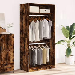 vidaXL Armadio Rovere Fumo 100x50x200 cm in Legno Multistrato - Vista aggiuntiva 3