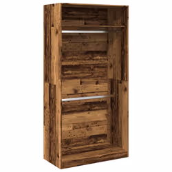 vidaXL Armadio Legno Antico 100x50x200 cm in Legno Multistrato - Vista aggiuntiva 2