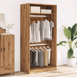 vidaXL Armadio Rovere Artigianale 100x50x200 cm in Legno Multistrato - Vista aggiuntiva 3