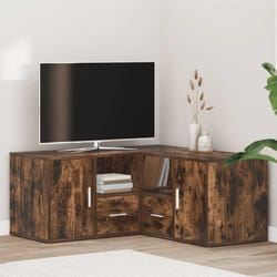 Mobile Angolare Rovere Fumo 160x40x45 cm in Truciolato Vidaxl 905502