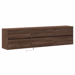 vidaXL Mobile TV a Parete con LED Rovere Marrone 180x31x45 cm - Vista aggiuntiva 3