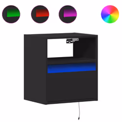 VidaXL 3307978, Nero, 1 cassetto/cassetti, Legno, 410 mm, 310 mm, 450 mm