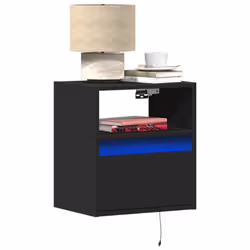 VidaXL 3307978 comodino 1 cassetto/cassetti Nero